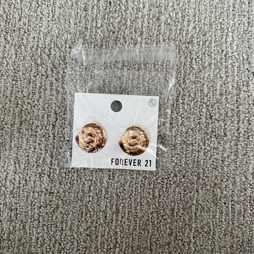 Forever 21 Swirl Gold-Tone Earrings